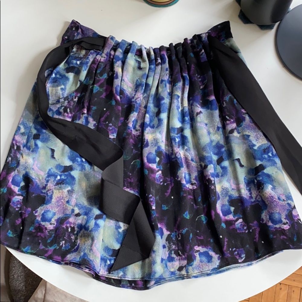 Charlotte Ronson Ice Dye Silk Skirt